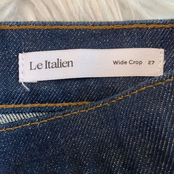 FRAME le Italien Wide Crop Italian rigid denim 100% cotton made in Italy sz 27 - Picture 6 of 12